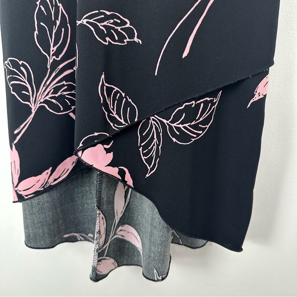 Per Seption Vintage Dress Size Small Black Pink Y2K Babydoll Fairy Whimsygoth - Picture 4 of 8